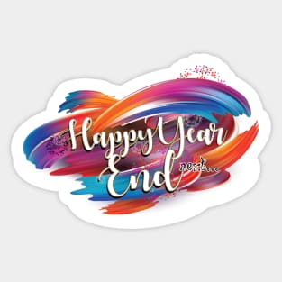 Happy Year End Next ... Sticker